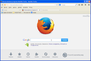 Mozilla Firefox - po zmianach: wszystkie paski